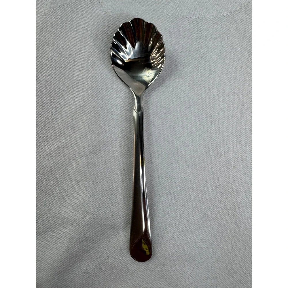 Zwilling J.A. Henckels Sugar‎ Shell Spoon 18/10 Stainless Steel Scalloped 6 Inch